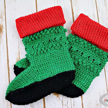 Christmas Santa and Elf Booties