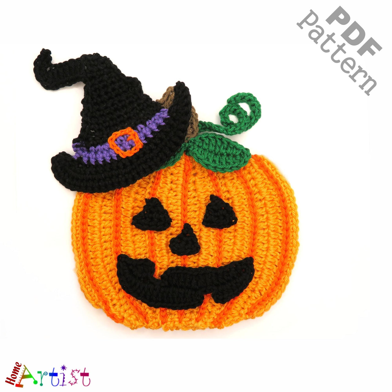 Pumpkin + Hat Halloween Applique