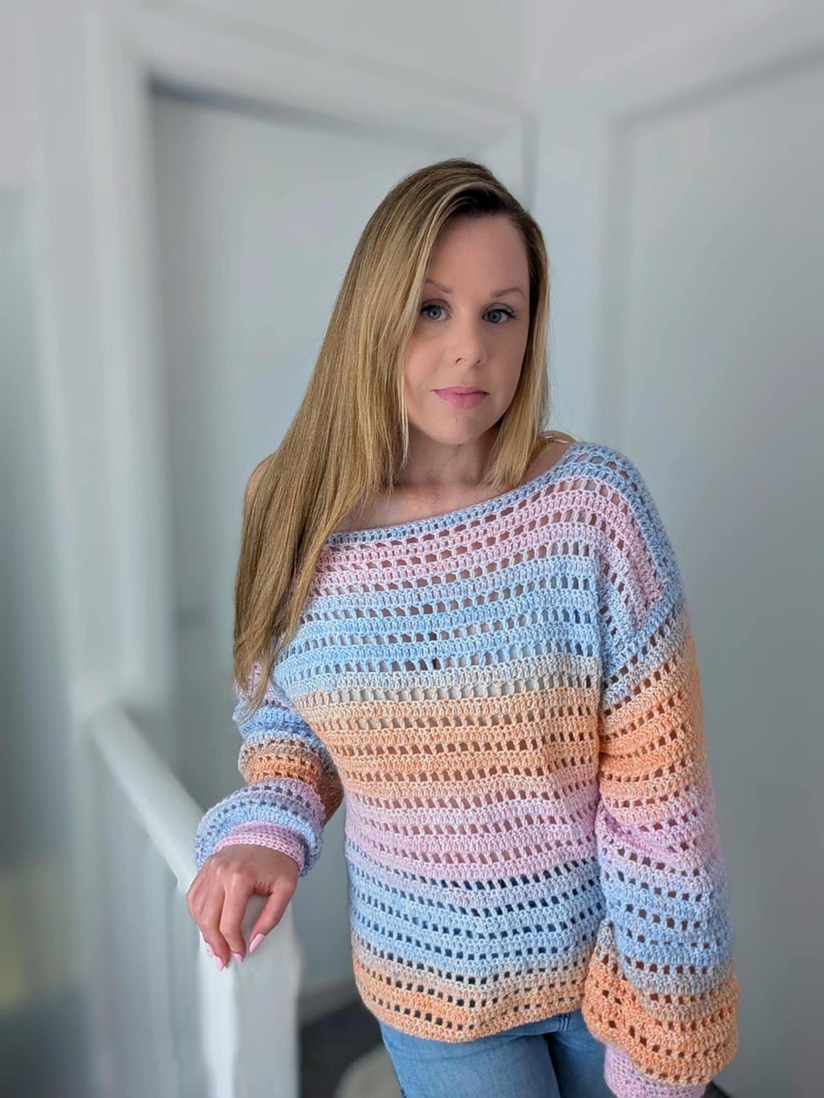 Crochet Summer Sunset Sweater Pattern