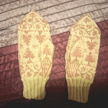 Knit Wolf Mittens