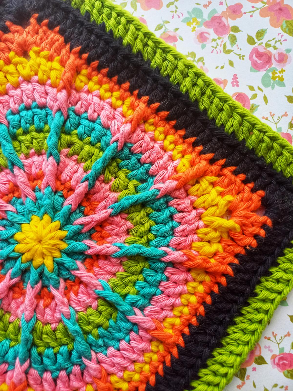 Carnival Granny Square 8"