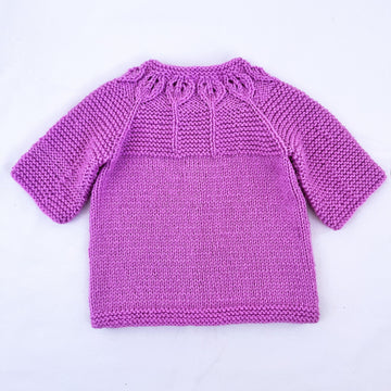 Violet cardigan and hat set