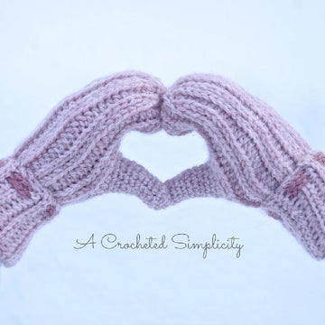 "Winter Poms" Reverisble Mittens