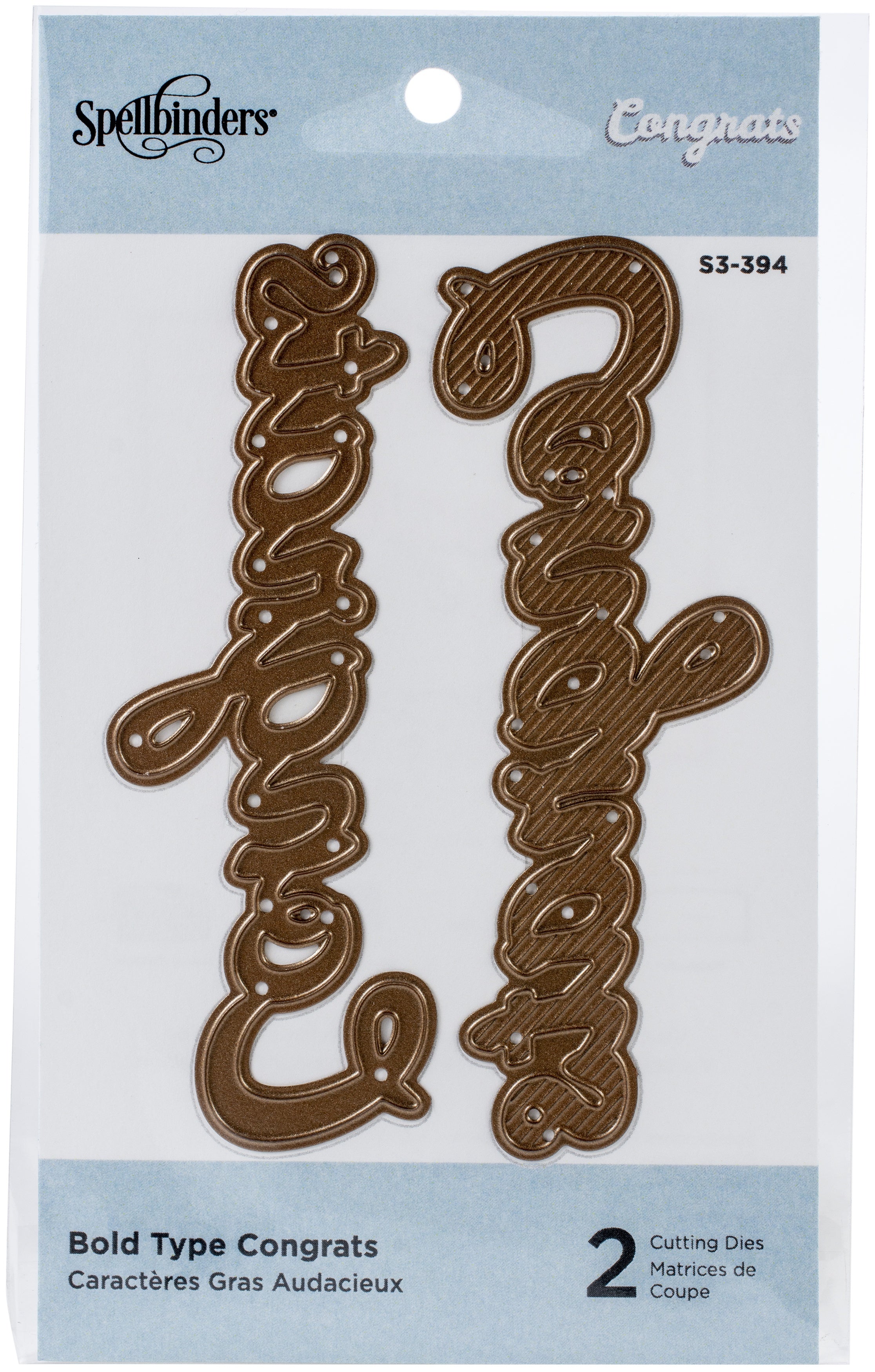 Spellbinders Shapeabilities Die D-Lites Bold Type Etched Die - Congrats