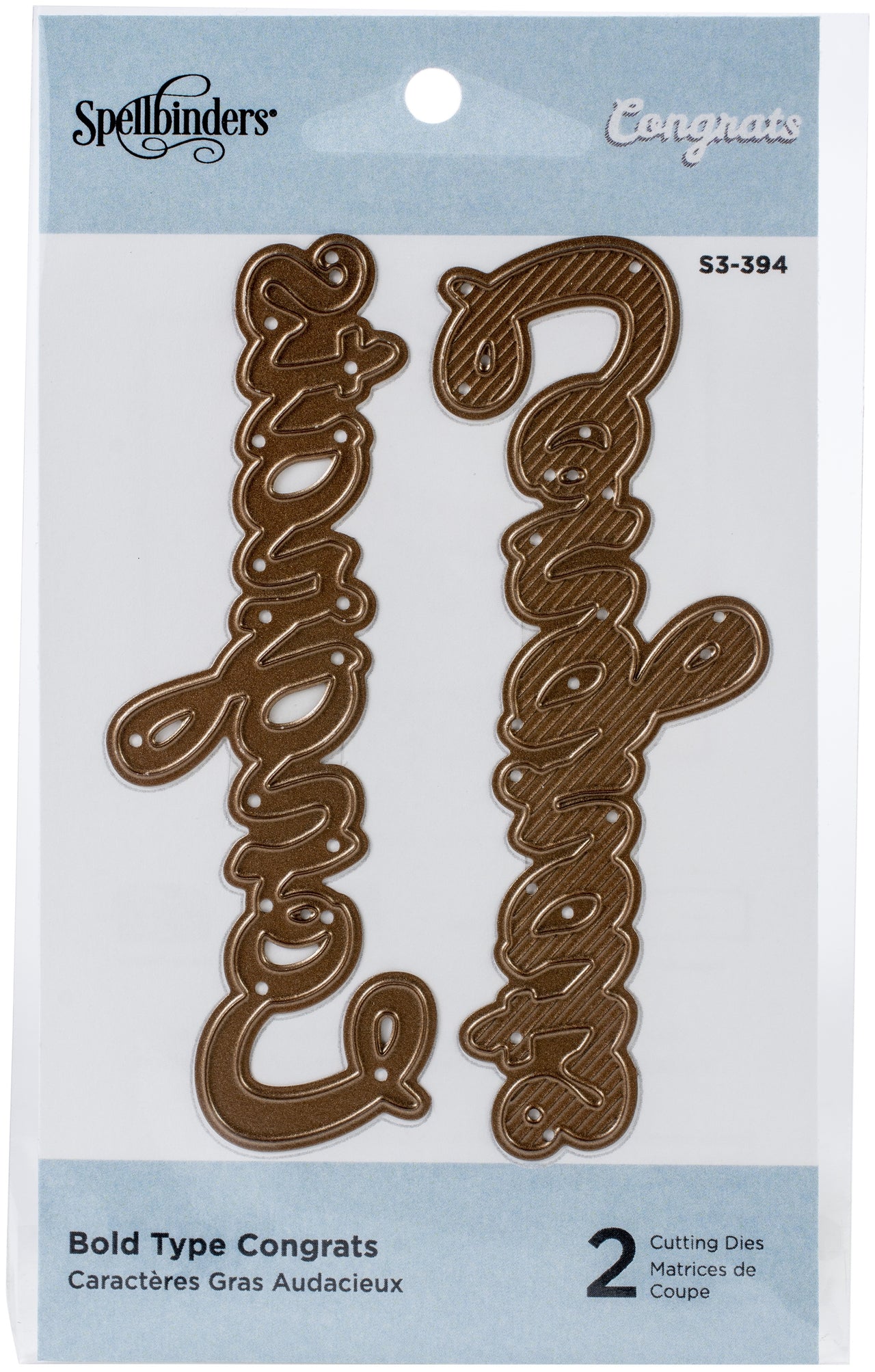 Spellbinders Shapeabilities Die D-Lites Bold Type Etched Die - Congrats
