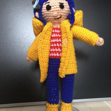 Coraline amigurumi doll