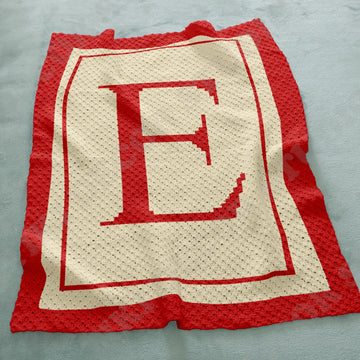 Letter E Alphabet Blanket C2C CROCHET PATTERN