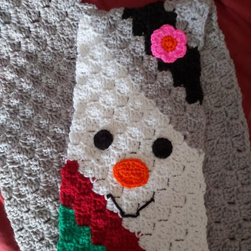 Snowman Face Scarf C2C