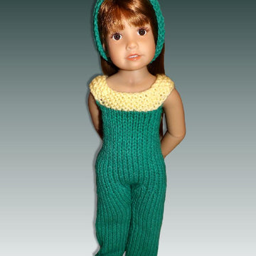 Pant Jumpsuit Knitting Pattern fits Kidz n Cats Dolls.