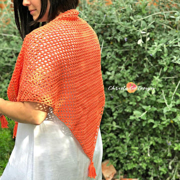 Easy Mesh Triangle Shawl