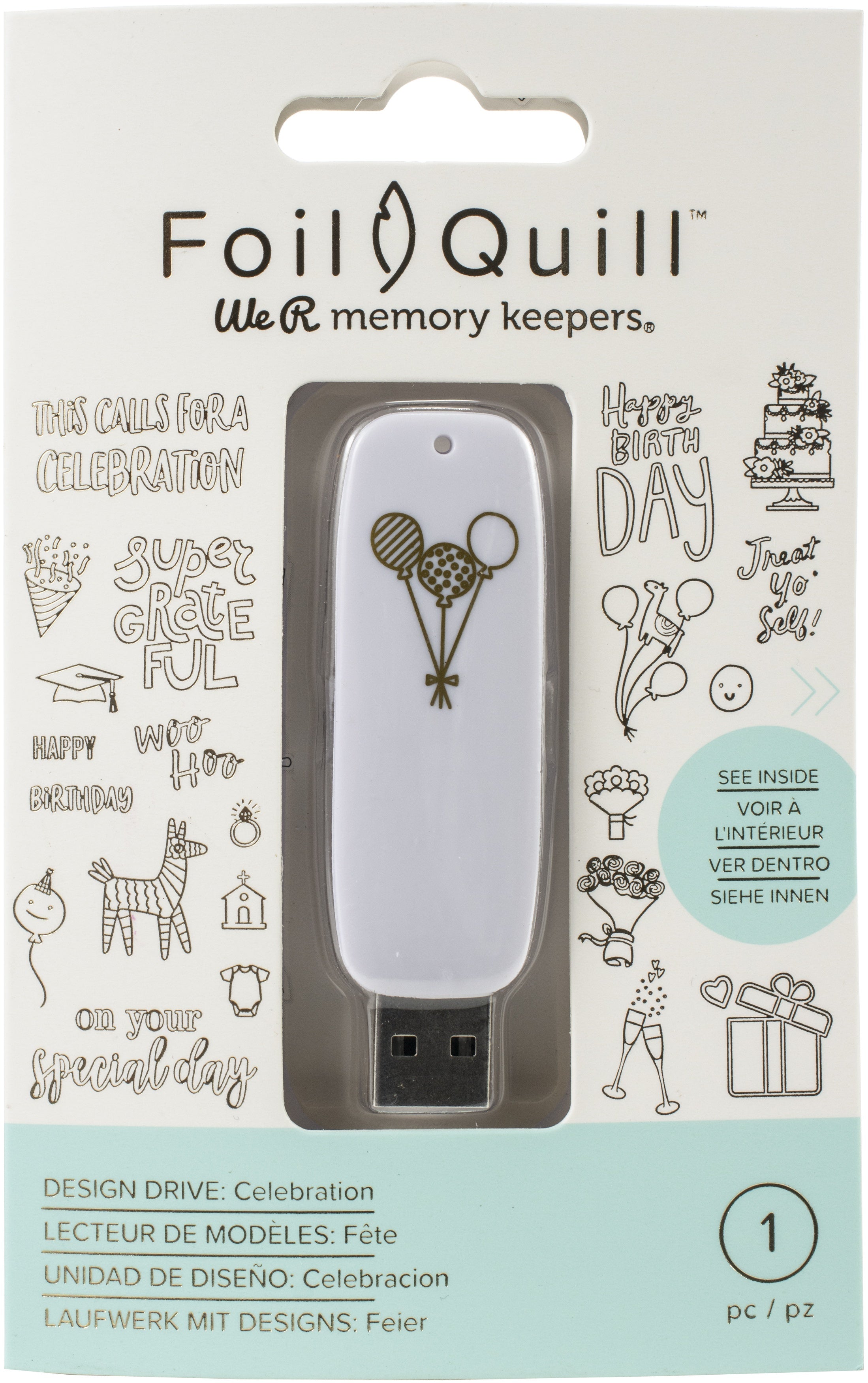 We R Memory Keepers Foil Quill USB Artwork Drive - Celebration