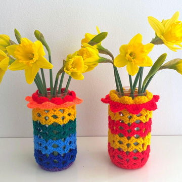 Flower top jar cover I by HueLaVive
