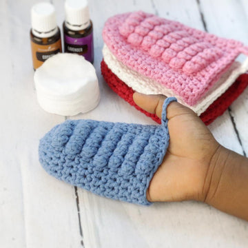 Popcorn Face Scrubbie Mitts