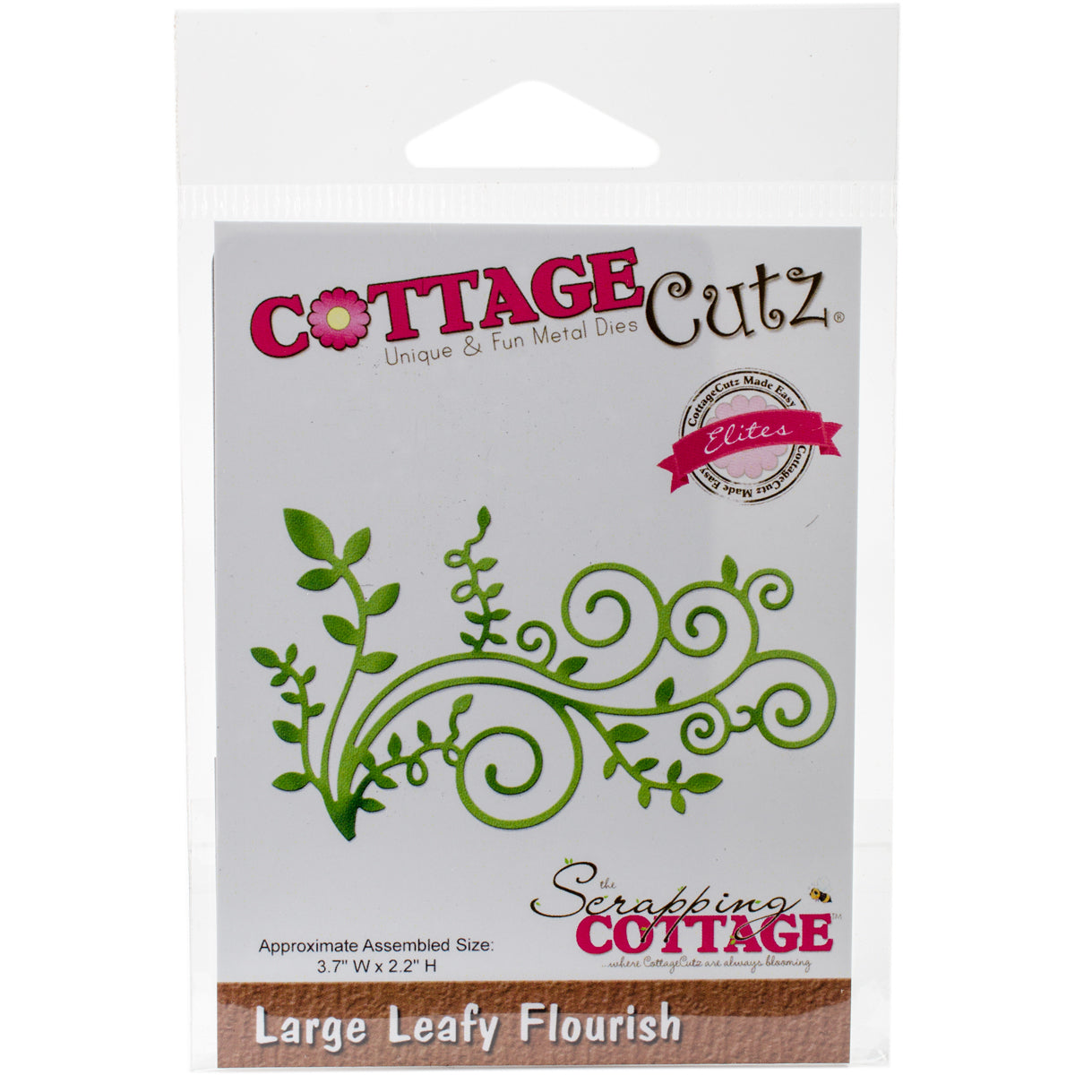 CottageCutz Elites Die - Large Leafy Flourish, 3.7"X2.2"