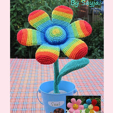 Rainbow Flowers Amigurumi Crochet Pattern