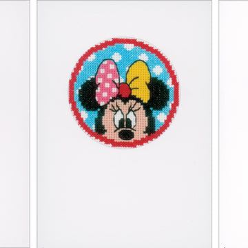 Vervaco Minnie & Mickey Greeting Cards Cross Stitch Kit - PN-0168455