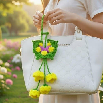 Butterfly & Flower Charm Bag Crochet Pattern – PDF + Video Tutorial
