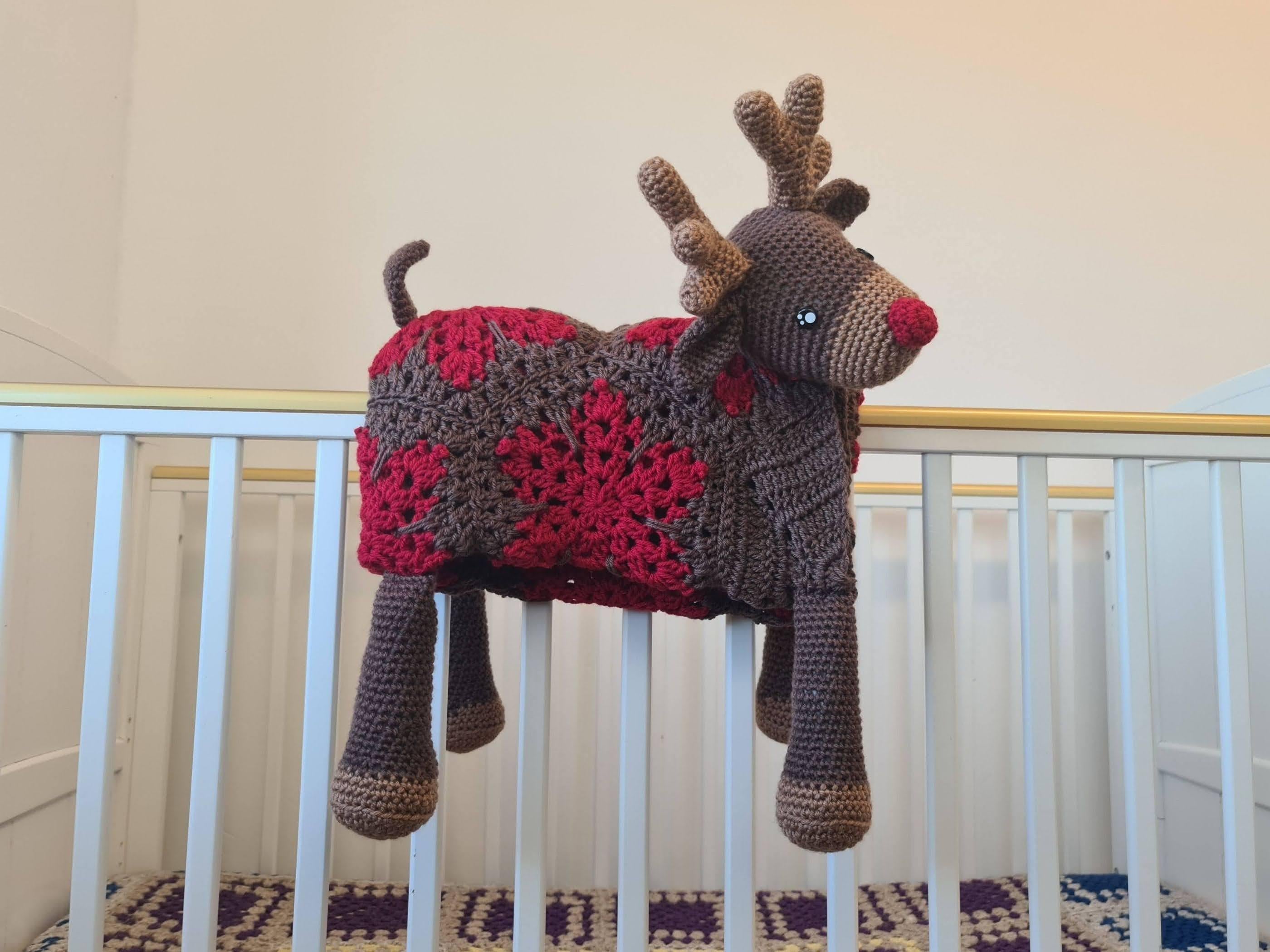 3in1 Festive Reindeer Baby Blanket