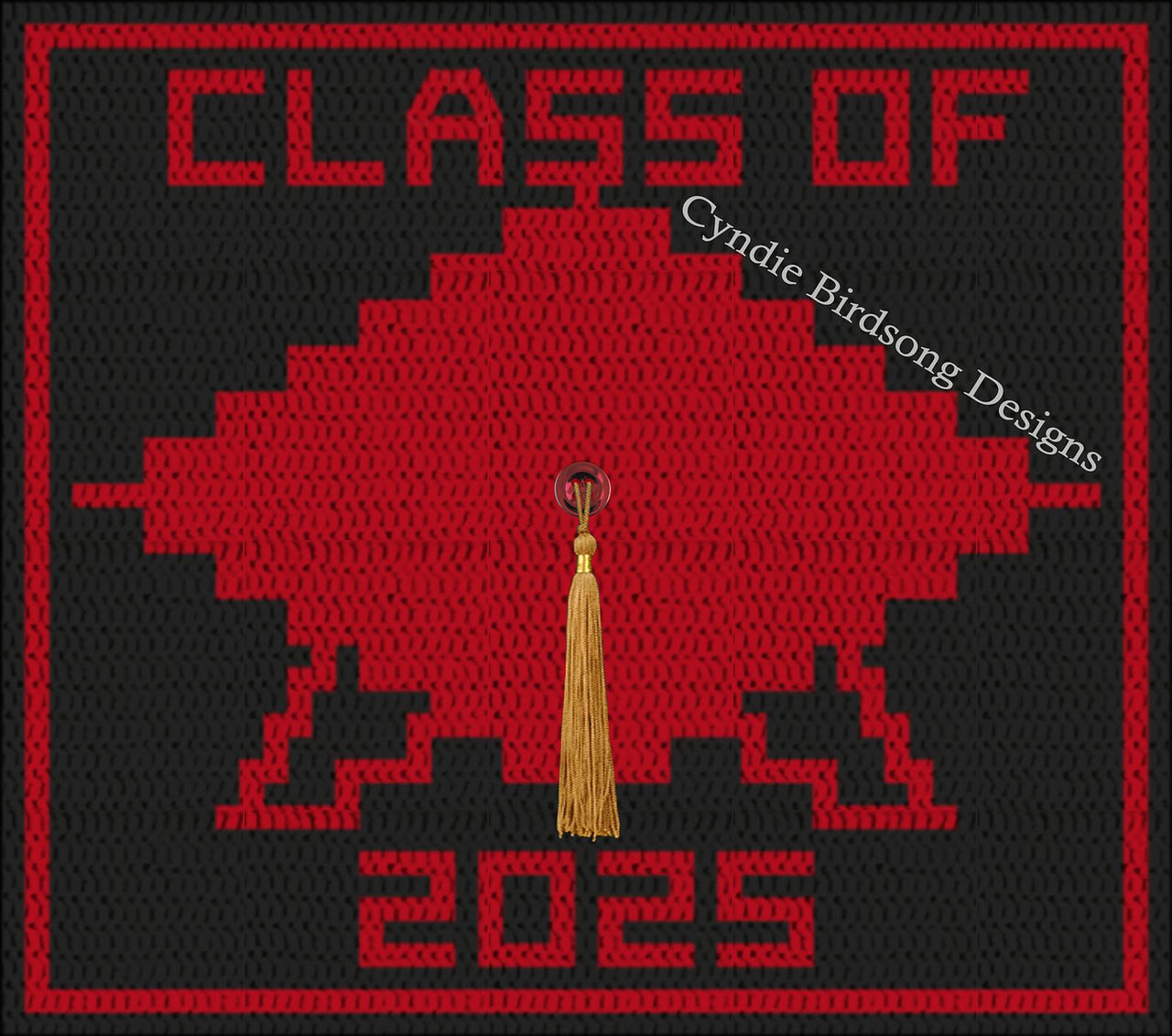 Graduation Cap mosaic square