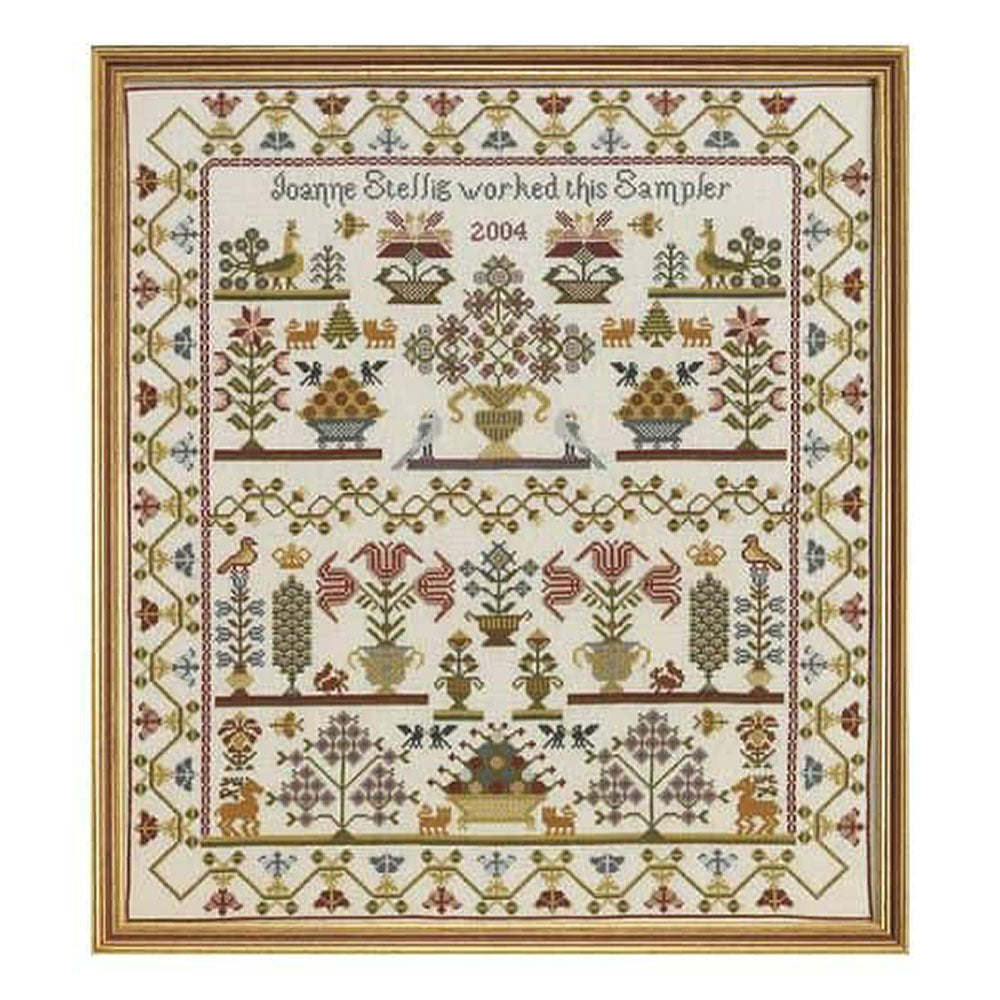 Historical Sampler Company Pot Sampler - Linen - 52cm x 46cm