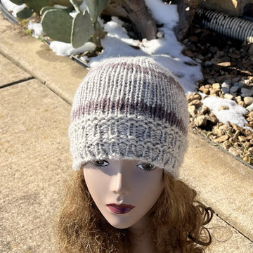 Coffee Shop Cap -- a loom knit pattern