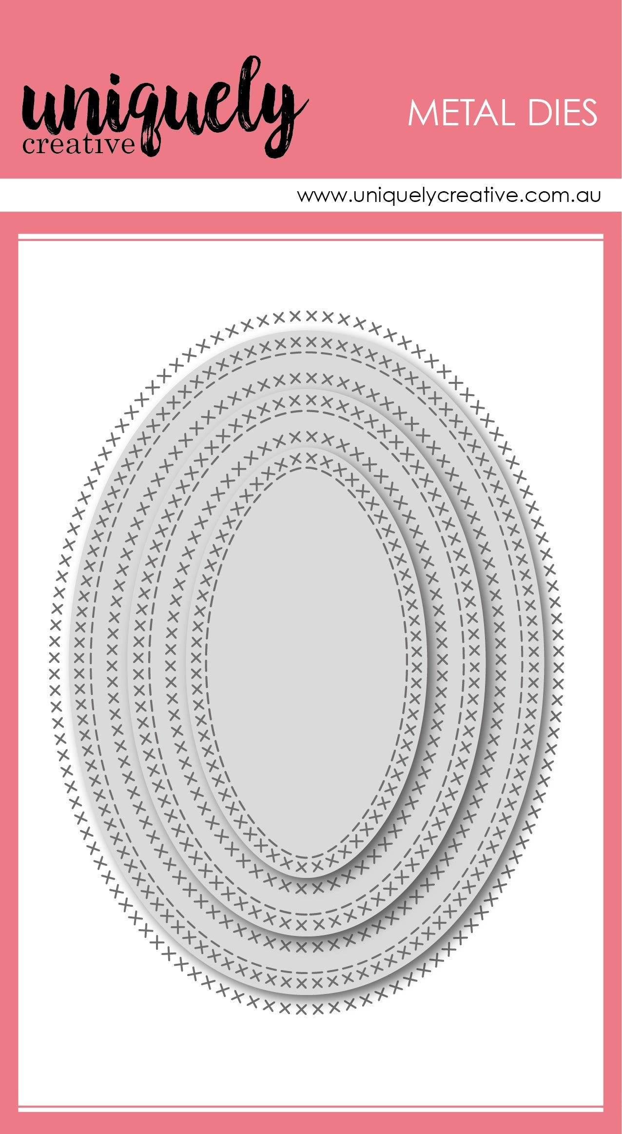 Uniquely Creative Metal Dies - Cross Stitch Nesting Ovals