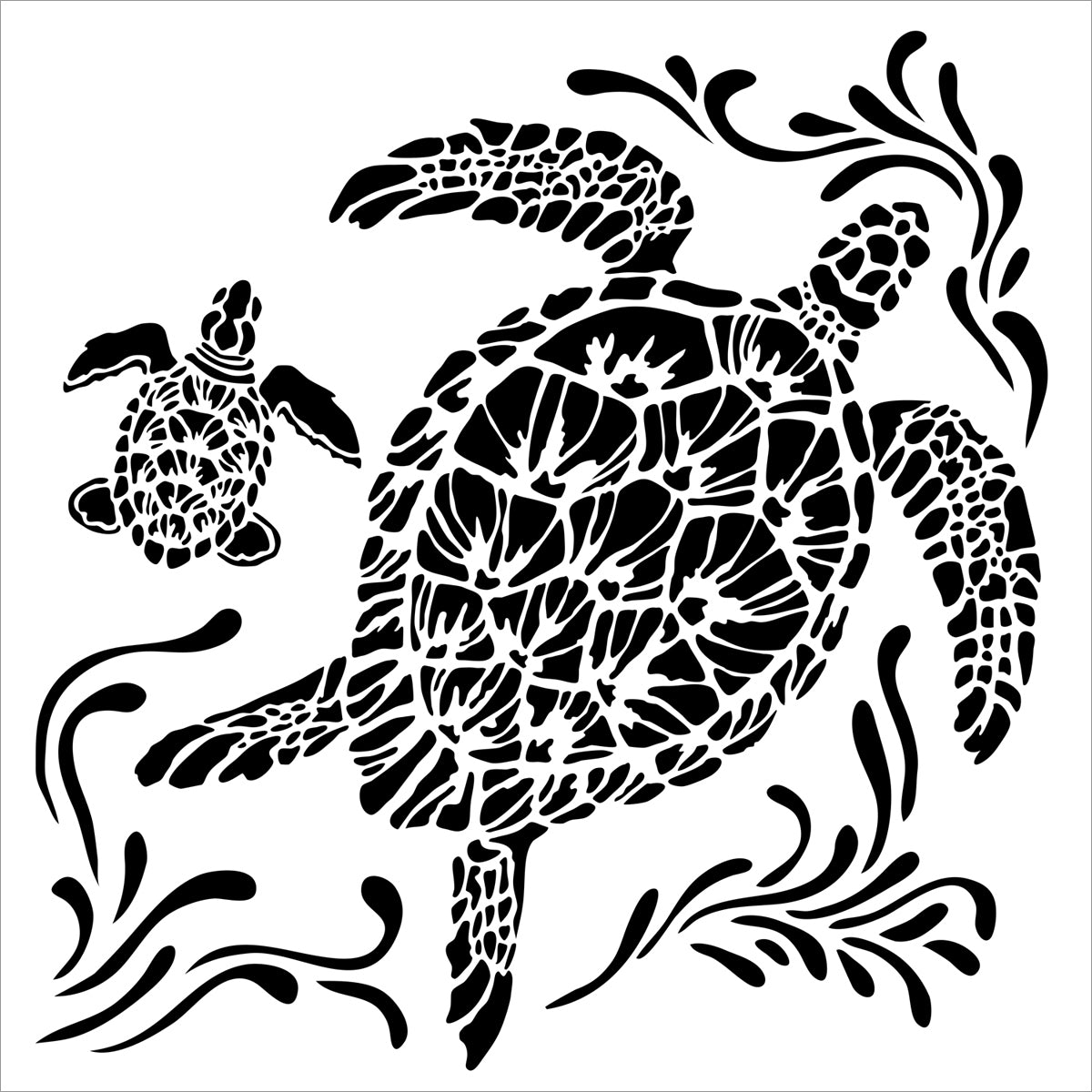 The Crafter's Workshop Crafter's Workshop Template 6"X6" - Sea Turtles
