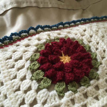 Flower crochet blanket