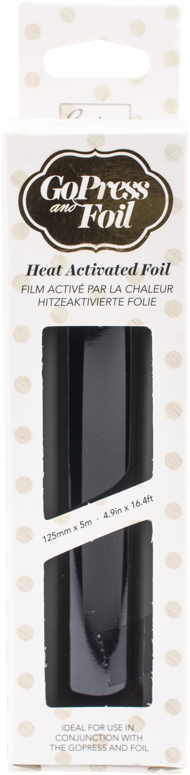 Artdeco Creations Couture Creations Foil 5"X16.4' - Midnight Black - Yellow Matte Finish