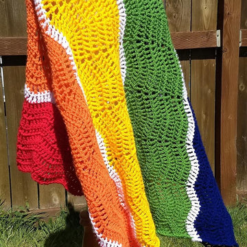 Rainbow Ripple Blanket