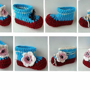 546 CROCHET SLIPPER, newborn to adult