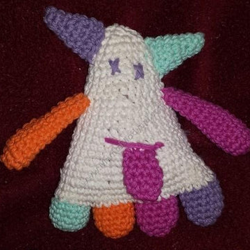 Crochet Rainbow Monster Amigurumi Alien Plushie Doll For Babies