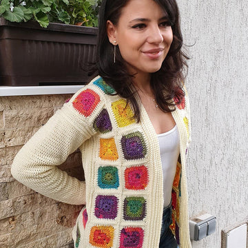 Jacket with granny squares