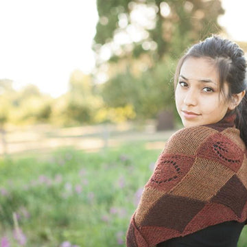 Entrelac Shawl with Leaf Option