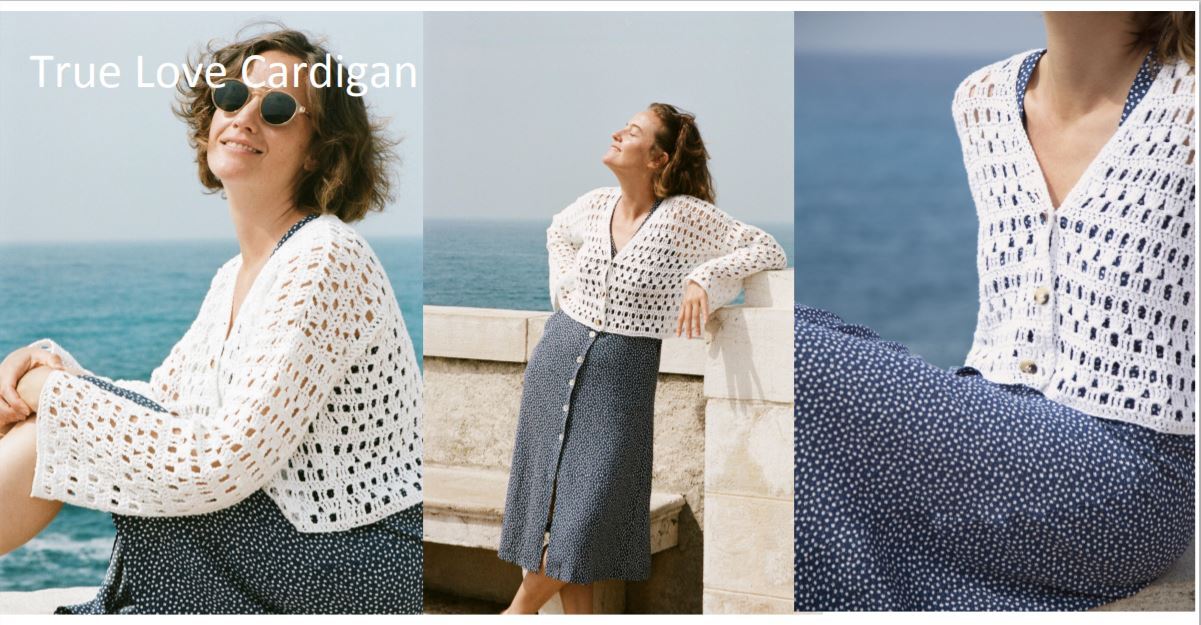 True Love Cardigan in Wool and the Gang Buddy Hemp - Leaflet