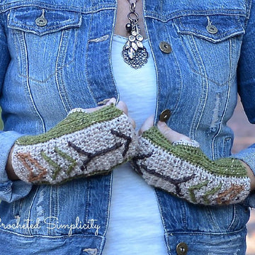 "Boho Chic" Arrow Fingerless Gloves