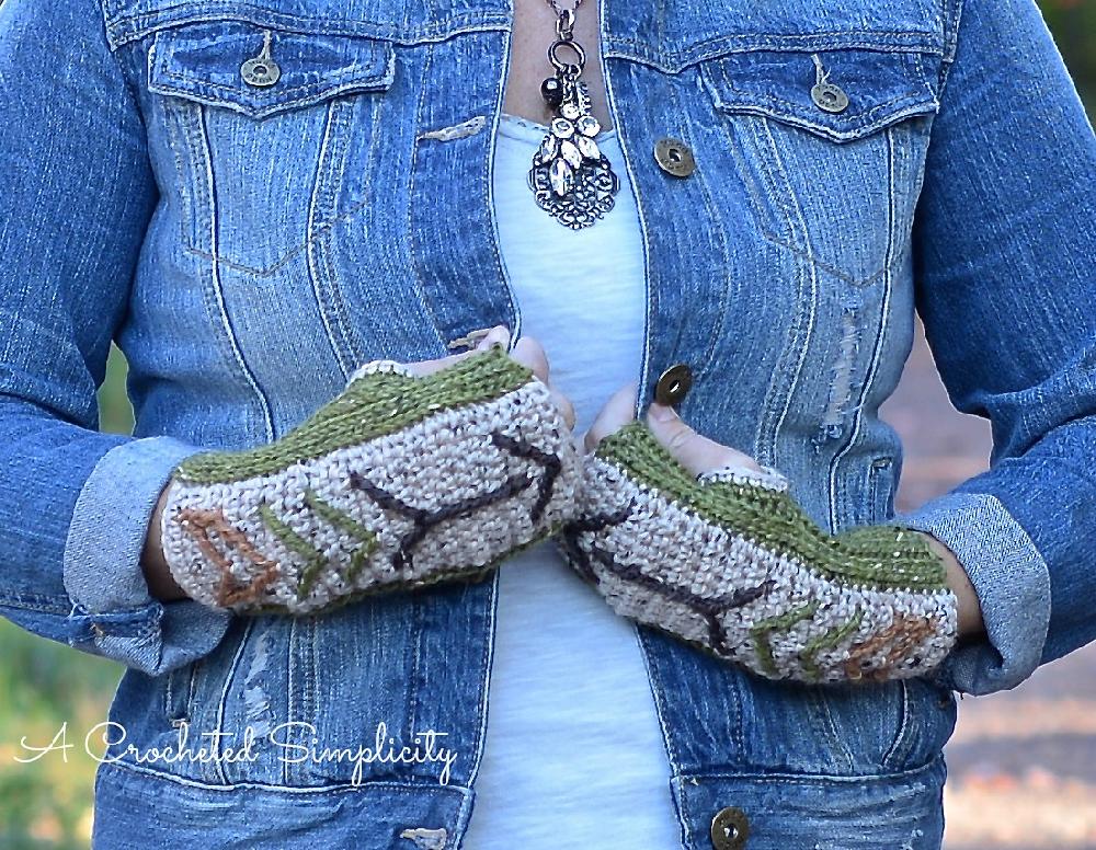 "Boho Chic" Arrow Fingerless Gloves