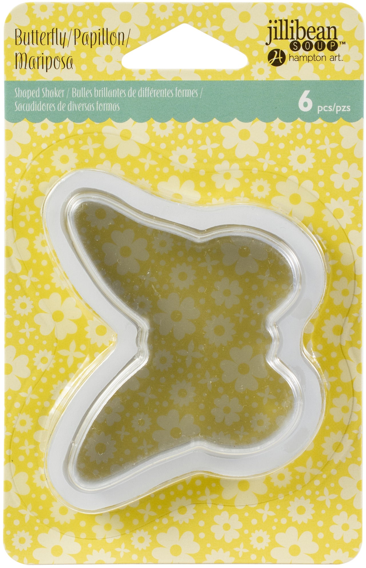 Hampton Art Jillibean Soup PVC Card Shakers 6/Pkg - Butterfly