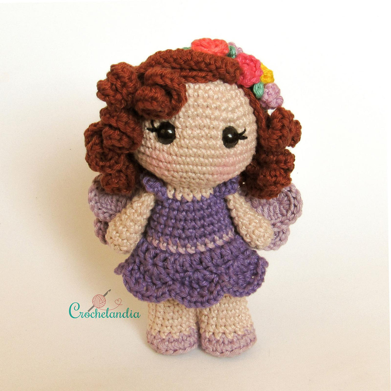 Libelle the Fairy amigurumi doll - crochet pattern by Crochelandia