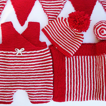 Stripe Chunky Cross over front Baby Romper