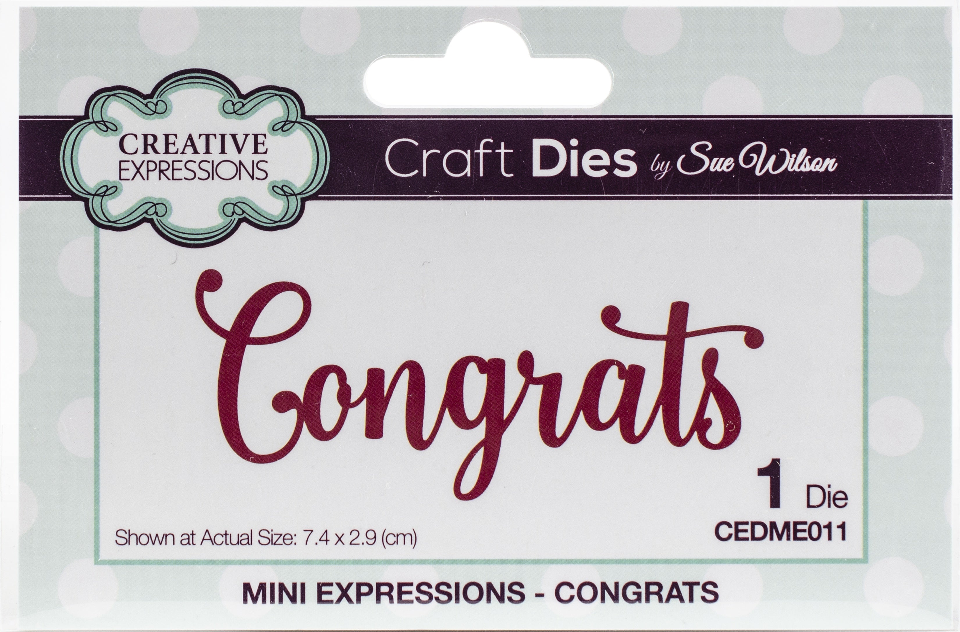 Creative Expressions Craft Dies By Sue Wilson - Congrats