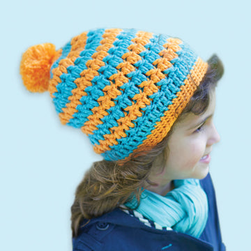 Textured Hat in Caron Simply Soft Brites - Downloadable PDF