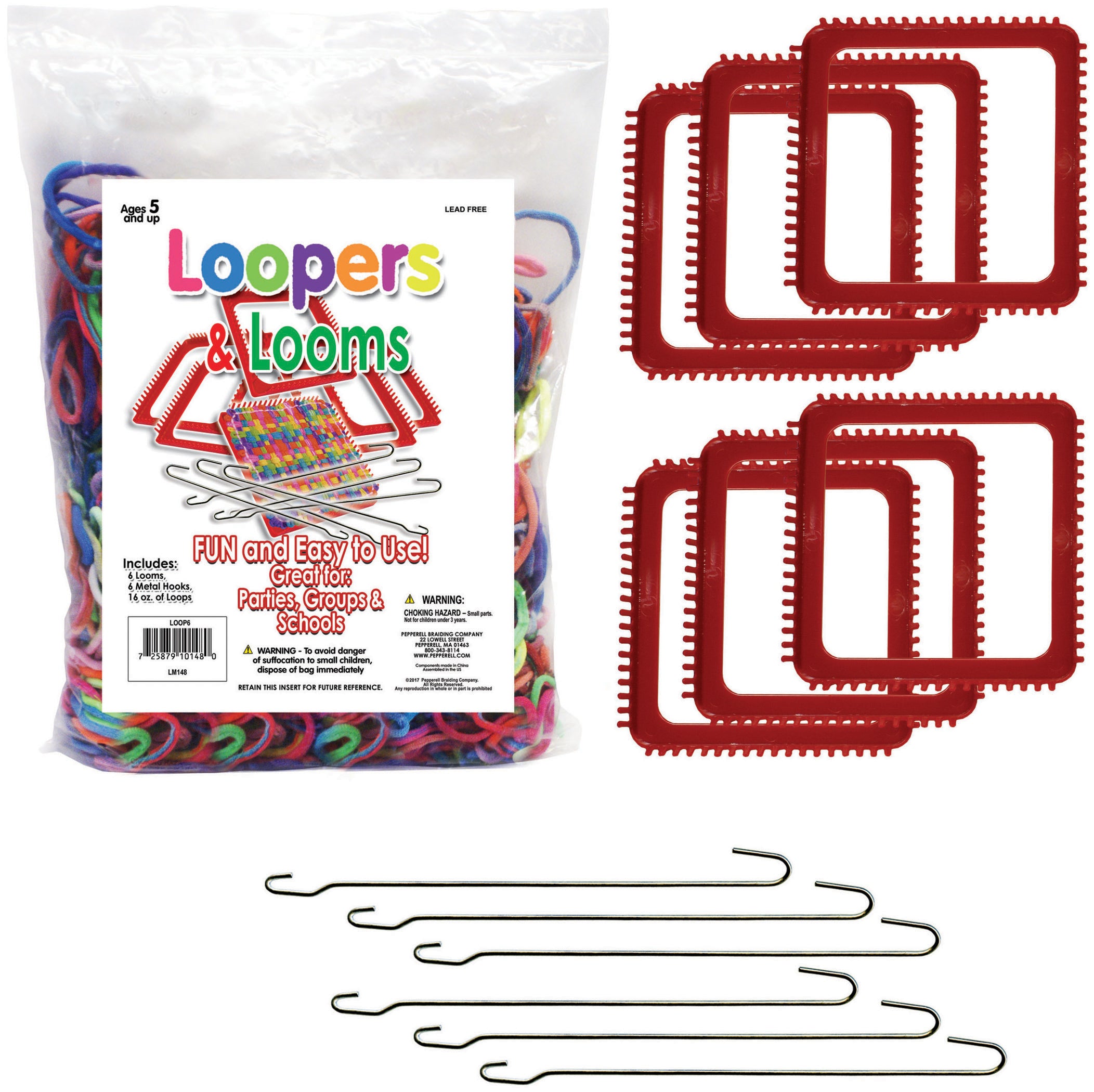 Pepperell Loopers & Looms 6/Pkg - 365404
