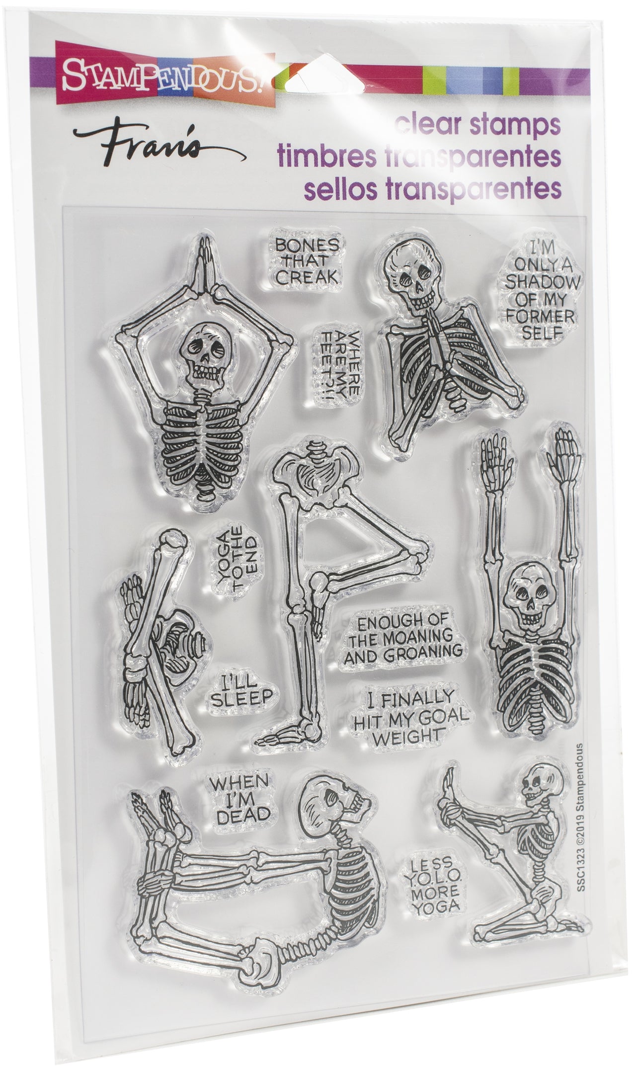 Stampendous Perfectly Clear Stamps - Skeleton Yoga