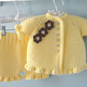Knitting PATTERN Baby Pants and Baby Sweater
