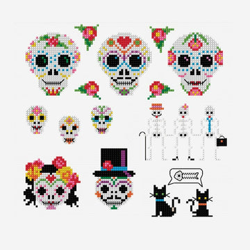 Mexican Day of the Dead  in DMC - PAT0143 -  Downloadable PDF