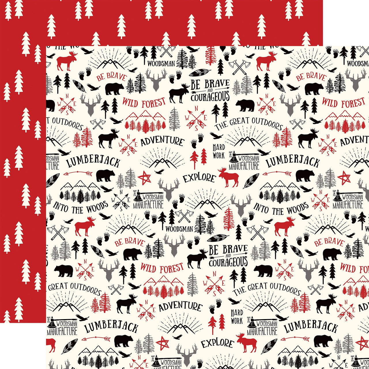 Echo Park Paper Little Lumberjack Double-Sided Cardstock 12"X12" 25/Pkg - Great Outdoors
