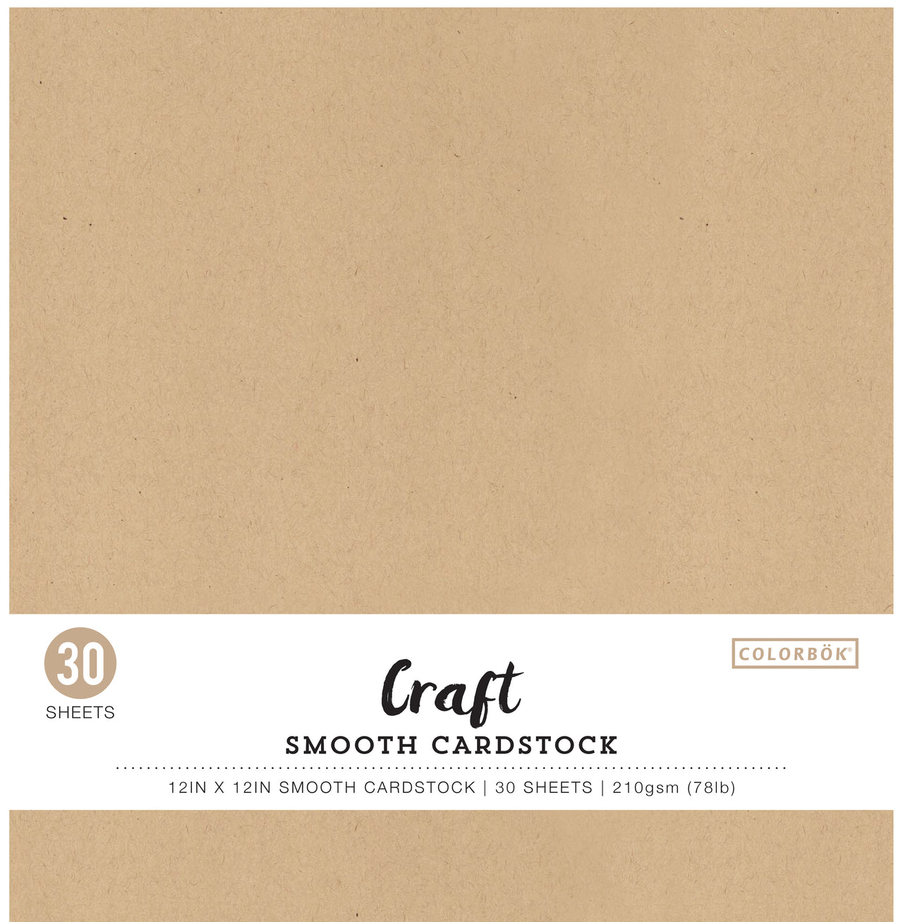 American Crafts Colorbok 78lb Smooth Cardstock 12"X12" 30/Pkg - Craft