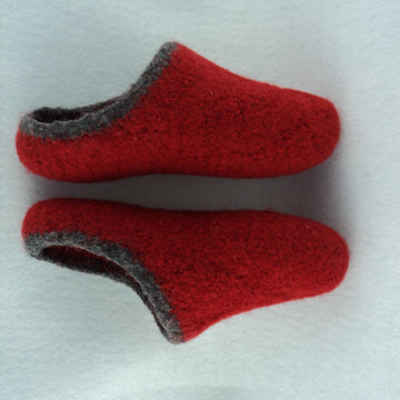 Women's Scuff Slippers Felted Knit Pattern GERMAN