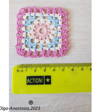 Bright crochet square